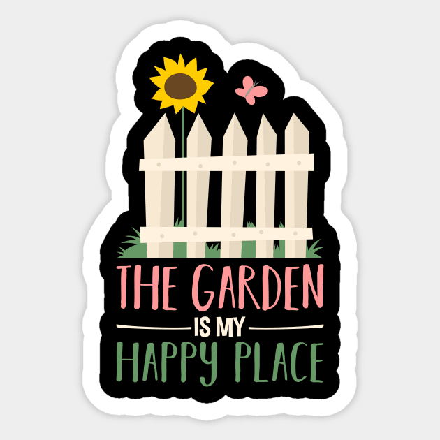 Gardening - The Garden Is My Happy Place Sticker by Shiva121